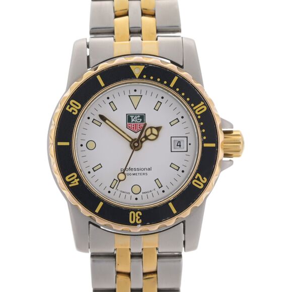 TAG Heuer Professional 1500 WD1422 White Dial 28mm Gold & Steel Ladies Watch